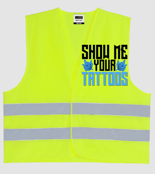 Show me your tattoos model galben neon pe tricou