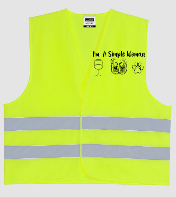 Simple doggy woman model galben neon pe tricou