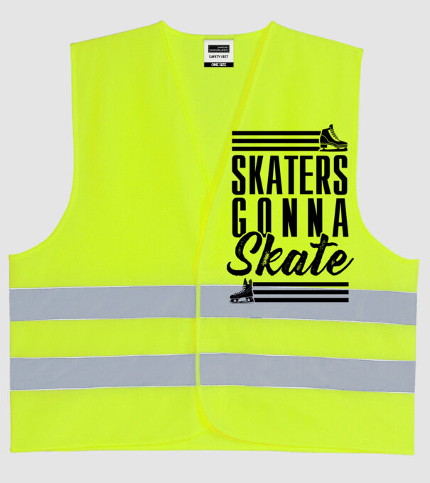 Skaters gonna skate model galben neon pe tricou