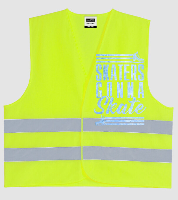 skaters gonna skate model galben neon pe tricou