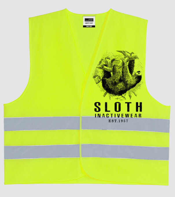 SLOTH inactive drk model galben neon pe tricou