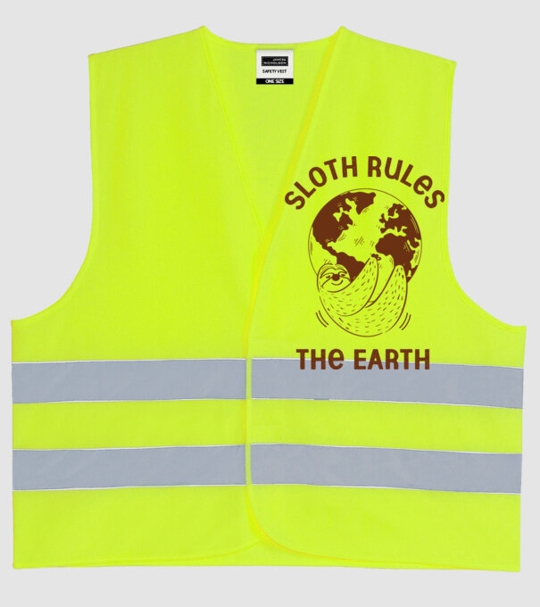 Sloth rules the world model galben neon pe tricou