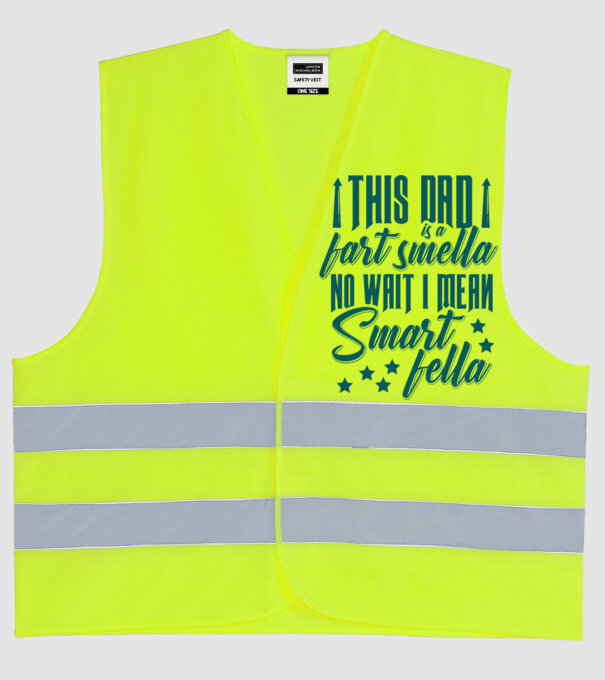 Smart fella dad model galben neon pe tricou