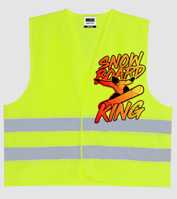 snowboard king model galben neon pe tricou