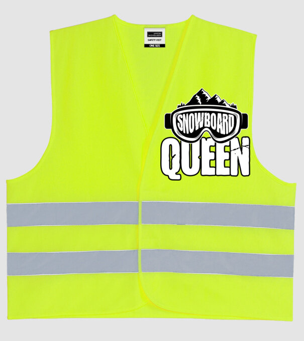 snowboard queen 01 model galben neon pe tricou