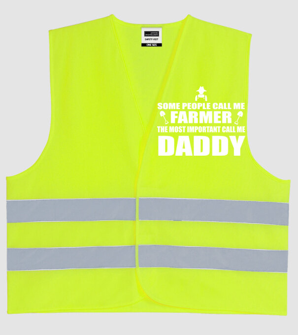 Some people call me farmer pentru Tata model galben neon pe tricou