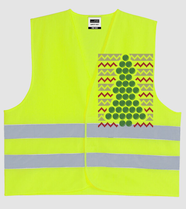 Pulover urât de Crăciun Capac bere model galben neon pe tricou