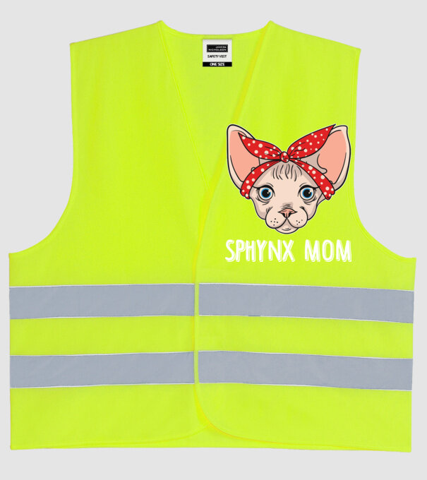 sphynx mom model galben neon pe tricou