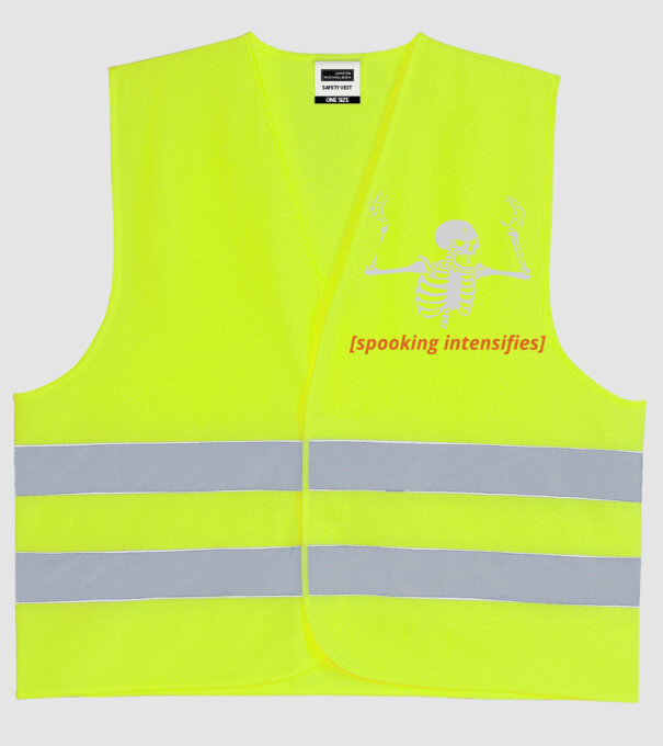 Spooking intensifies model galben neon pe tricou