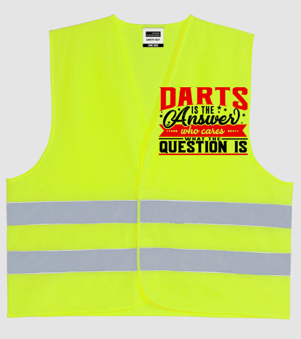 Sport is the answer DARTS model galben neon pe tricou