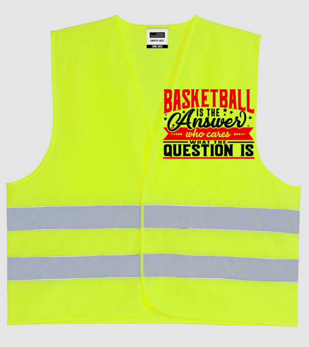Sport is the answer BASCHETBALIST model galben neon pe tricou