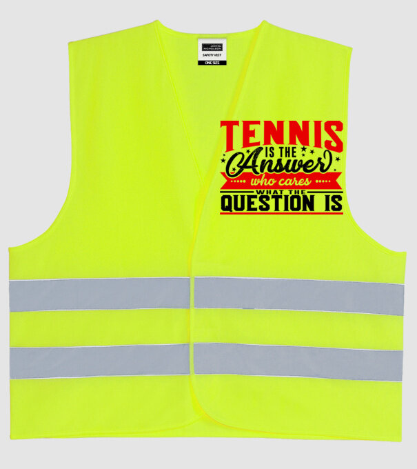 Sport is the answer JUCĂTOR TENIS model galben neon pe tricou