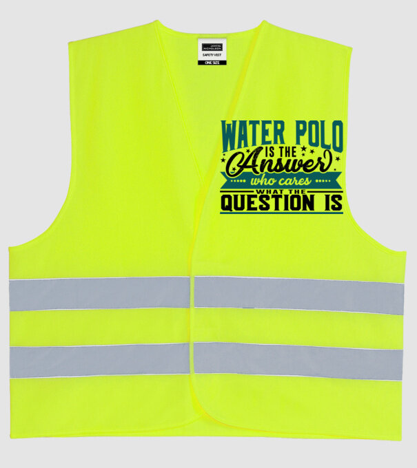 Sport is the answer JUCĂTOR POLO PE APĂ model galben neon pe tricou