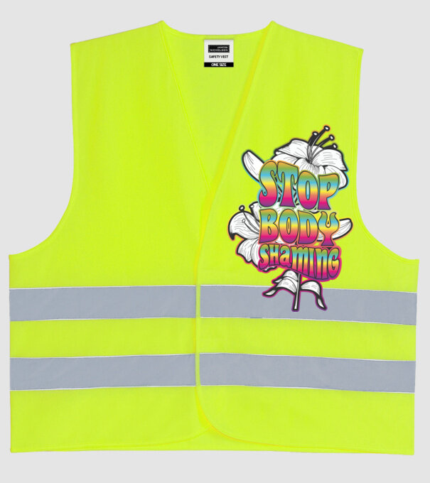 Stop body shaming lily model galben neon pe tricou