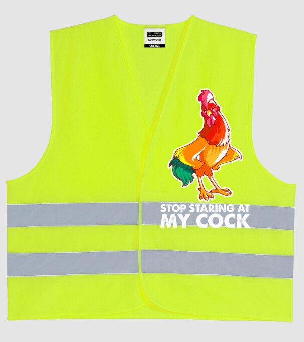 Stop staring at my cock model galben neon pe tricou