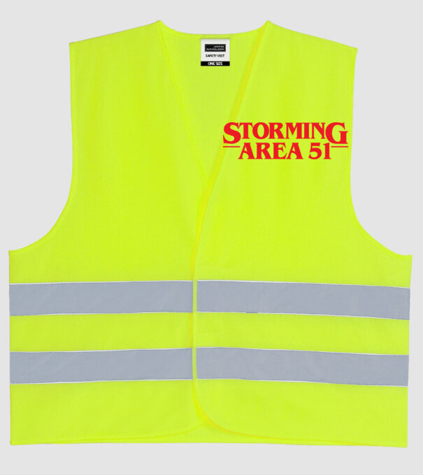 storming area 51 things model galben neon pe tricou