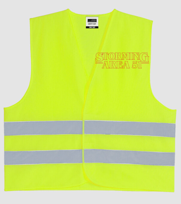 storming area 51 things outline model galben neon pe tricou