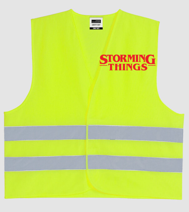 storming things - area 51 model galben neon pe tricou