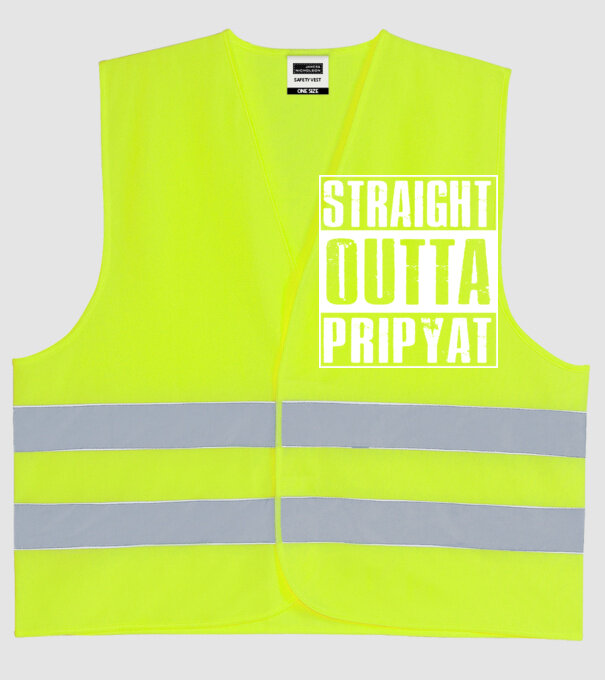 Straight outta pripyat model galben neon pe tricou