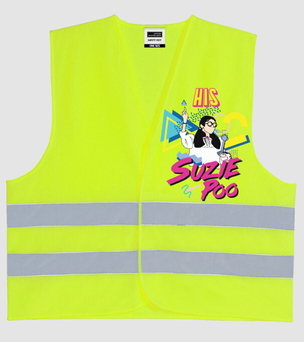 Stranger couple 80s retro Suzie model galben neon pe tricou