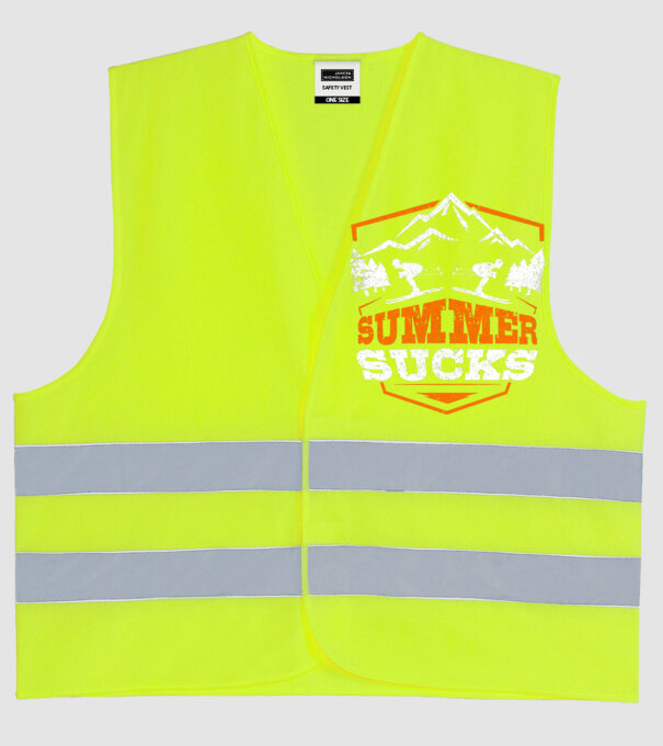 Summer sucks model galben neon pe tricou
