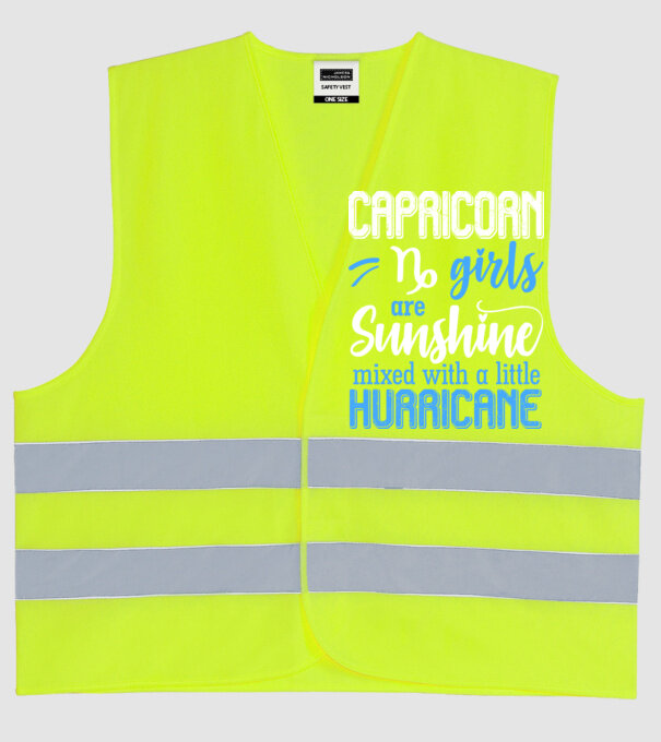 Sunshine with Hurricane CAPRICORN model galben neon pe tricou