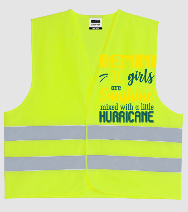 Sunshine with Hurricane GEMINI model galben neon pe tricou