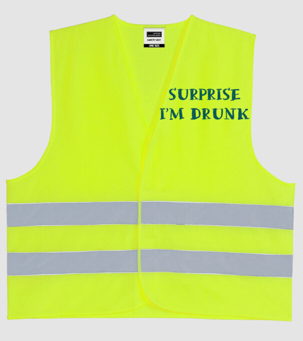 Surprise im drunk model galben neon pe tricou
