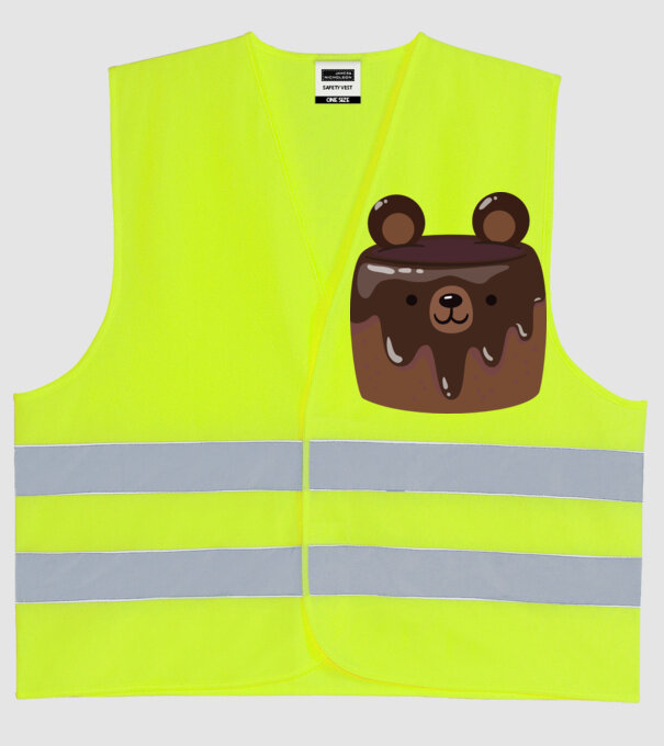 Ursuleț prăjitură model galben neon pe tricou