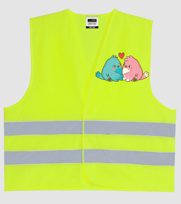 PUIȘORI ÎNDRĂGOSTIȚI model galben neon pe tricou