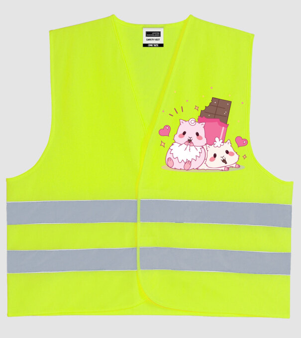HAMSTERI ÎNDRĂGOSTIȚI 2 model galben neon pe tricou