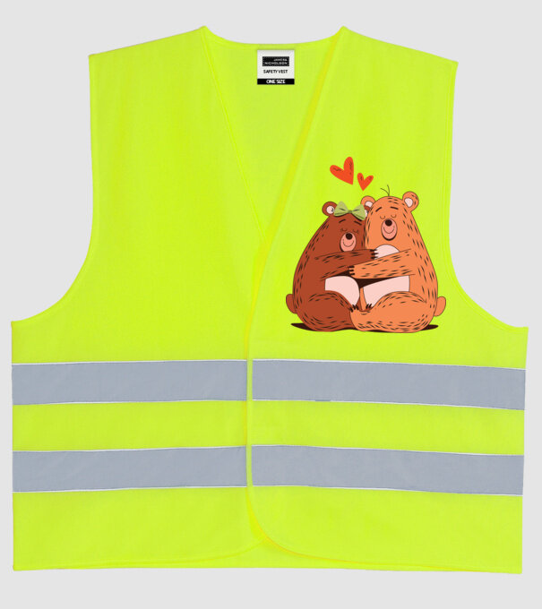 URȘI ÎNDRĂGOSTIȚI 3 model galben neon pe tricou