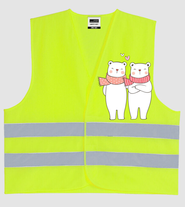 URȘI ÎNDRĂGOSTIȚI 4 model galben neon pe tricou