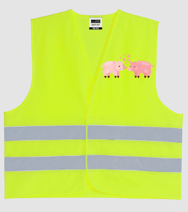 PURCELUȘI ÎNDRĂGOSTIȚI model galben neon pe tricou