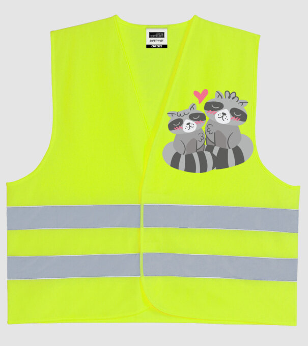 RATONI ÎNDRĂGOSTIȚI model galben neon pe tricou