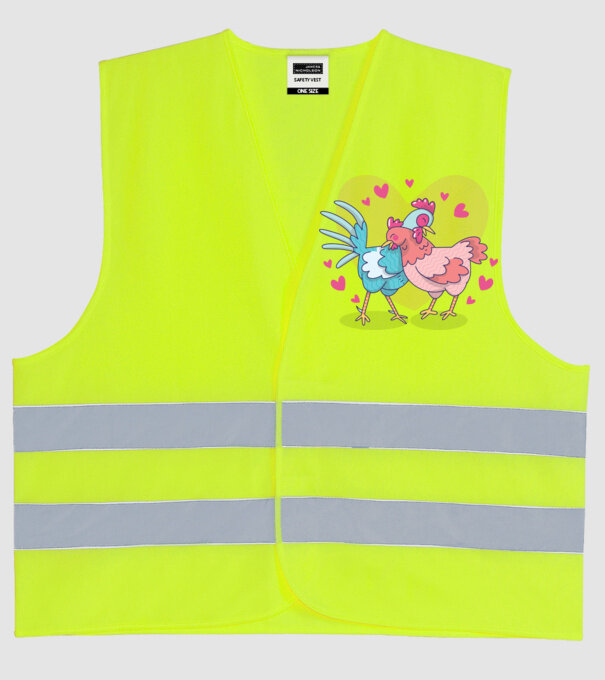 PUI ÎNDRĂGOSTIȚI model galben neon pe tricou