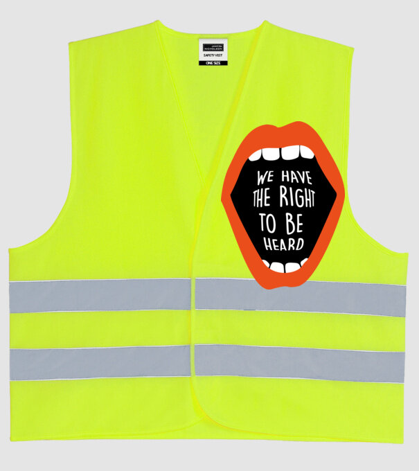 Libertatea de exprimare model galben neon pe tricou