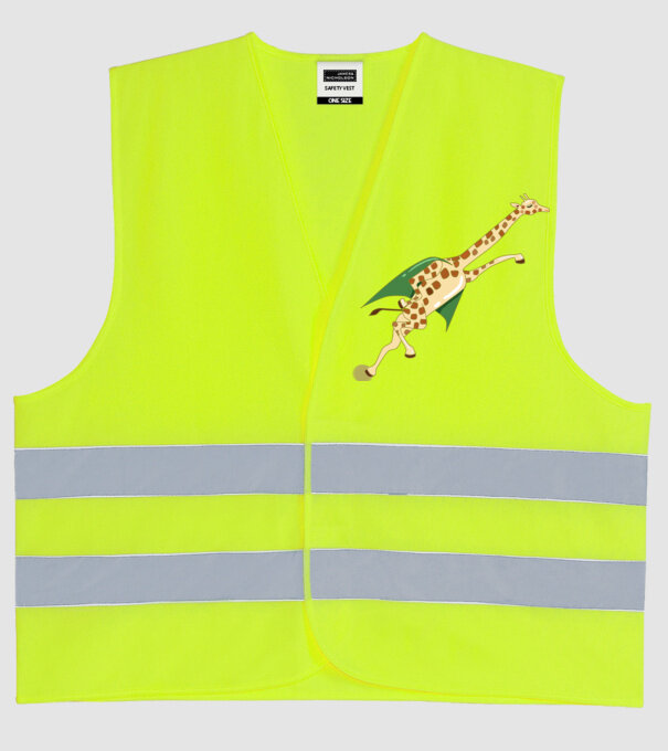 Girafă Super model galben neon pe tricou