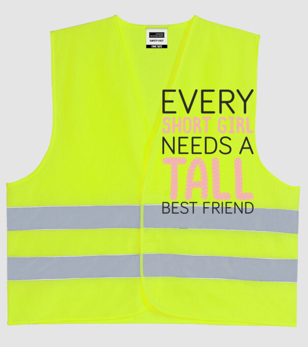 Tall Friend model galben neon pe tricou