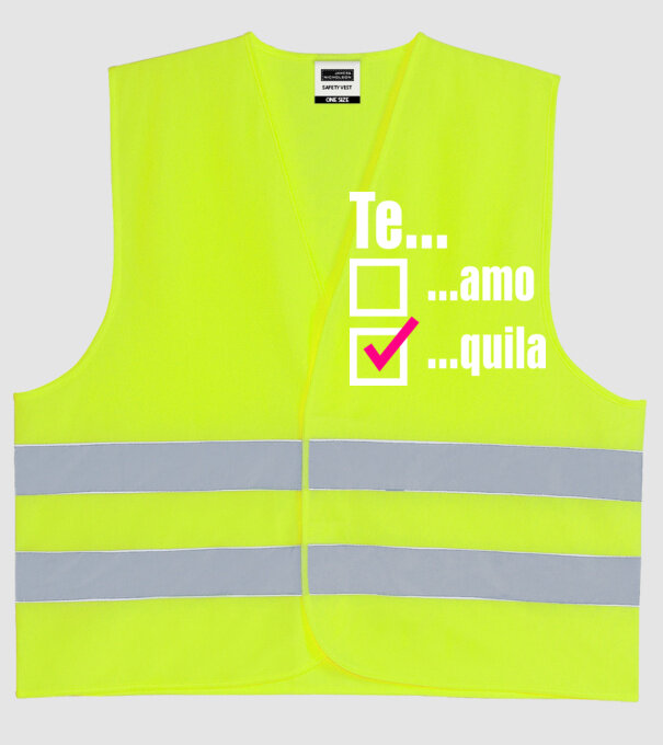 Te...quila model galben neon pe tricou