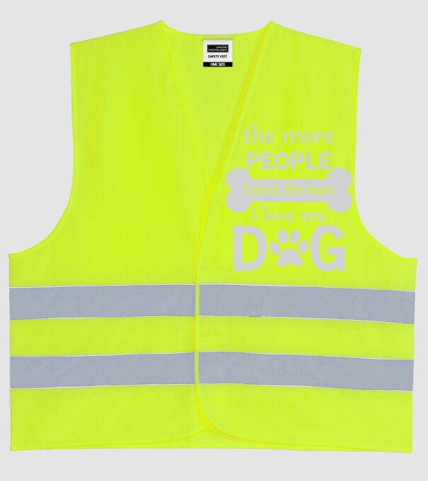 The more people i meet model galben neon pe tricou