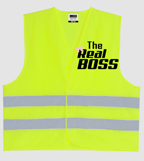 The real boss model galben neon pe tricou
