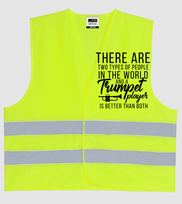 There are two types of people...trumpet model galben neon pe tricou