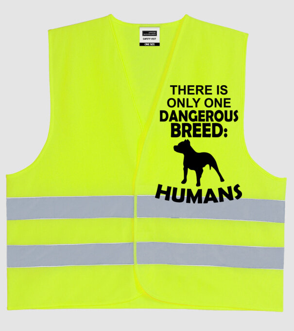 There is only one dangerous breed model galben neon pe tricou
