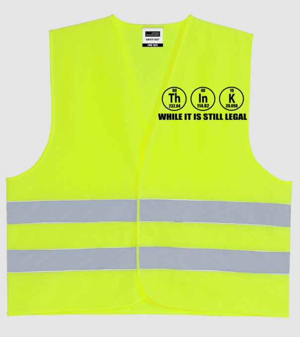 Think while it is still legal model galben neon pe tricou