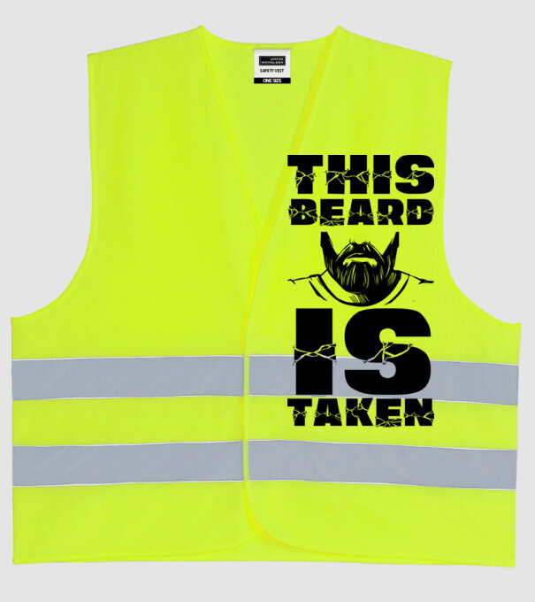 This beard is taken model galben neon pe tricou