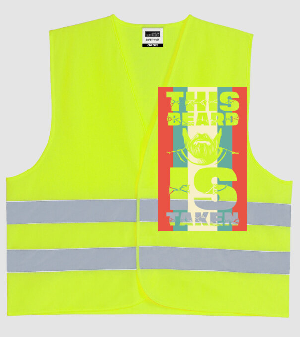 This beard is taken Retro model galben neon pe tricou