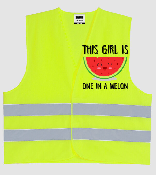 This girl is one in a melon model galben neon pe tricou
