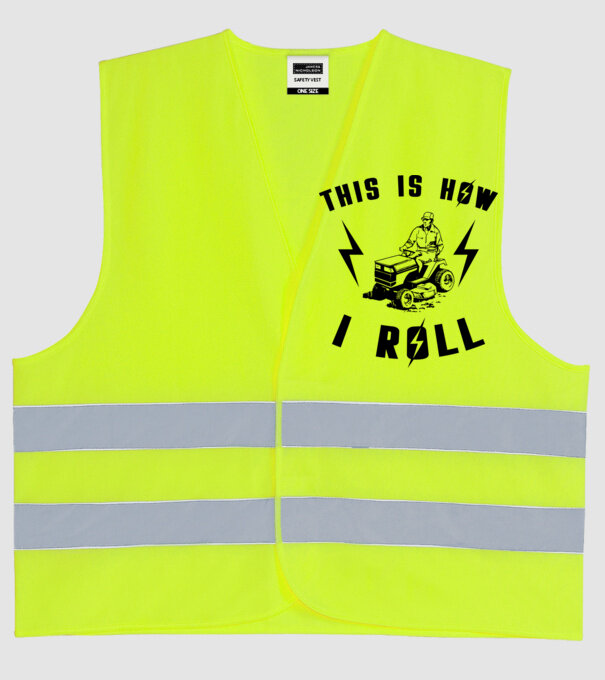 This is how i roll model galben neon pe tricou