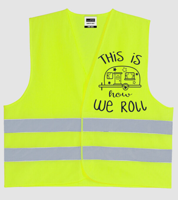 This is how we roll model galben neon pe tricou